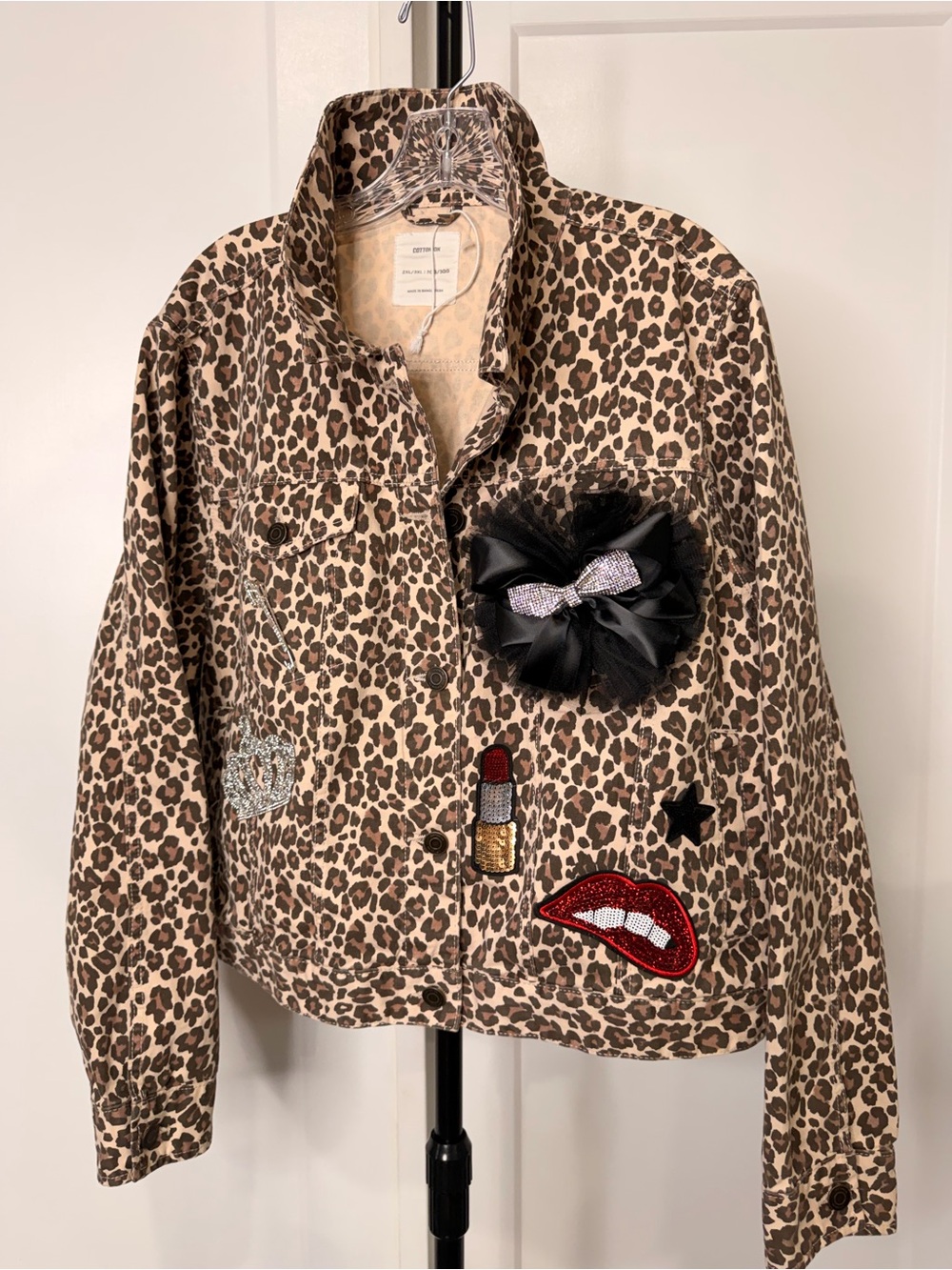Handmade Leopard Print Shirt Jacket